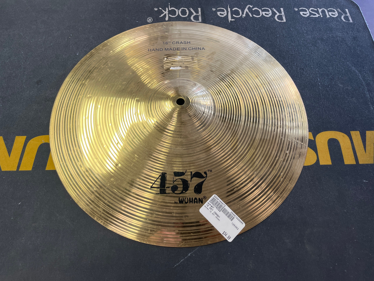 Used Wuhan 16 457 CRASH Crash Cymbal 16