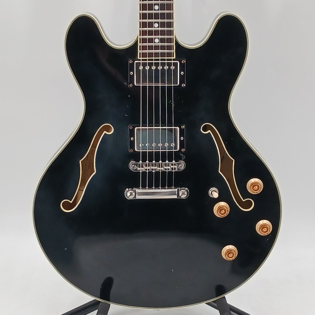 Used Eastman T386 Semi-Hollow Electric Guitar Black 6-String