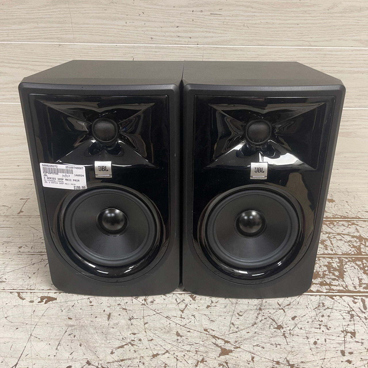 Used JBL 3 SERIES 305P MKII PAIR Powered Studio Monitor