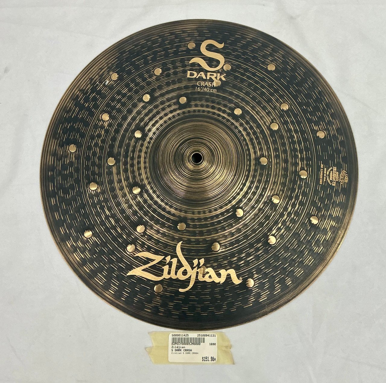 Used Zildjian S DARK CRASH Crash Cymbal 16