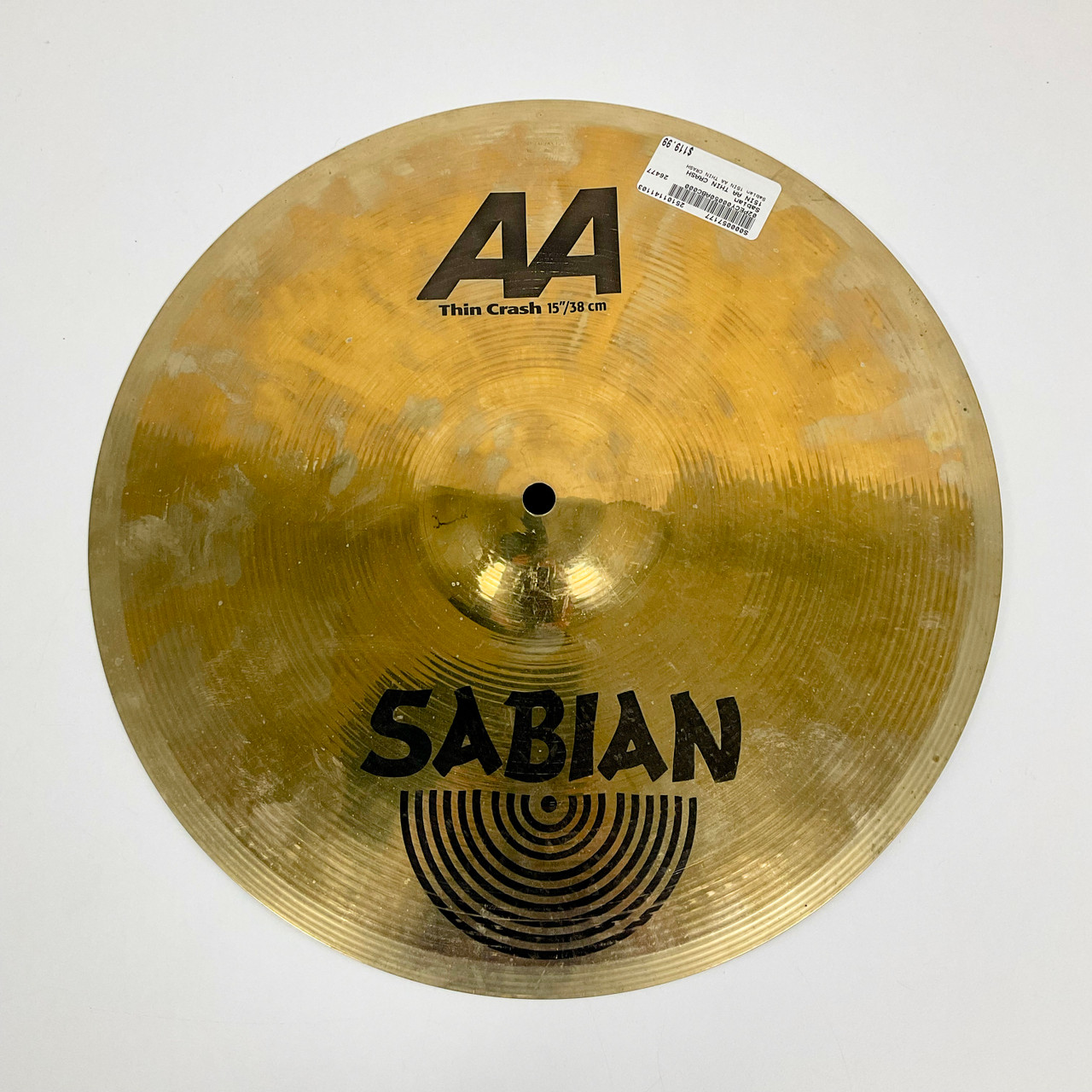 Used Sabian 15IN AA Thin Crash Cymbal