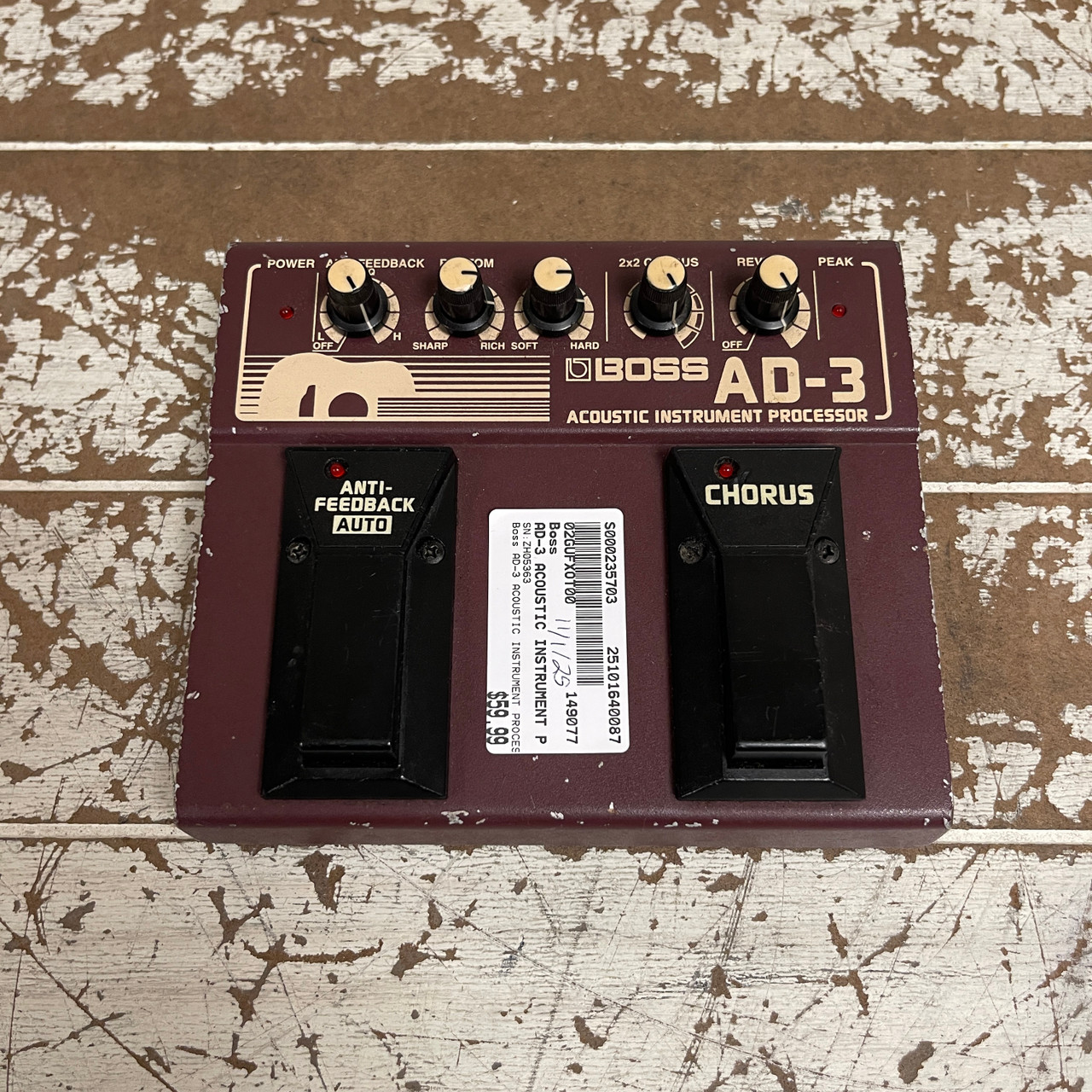 BOSS AD-3 BOSS AD-3 アコースティック器プロセッサー(＋電池30本)