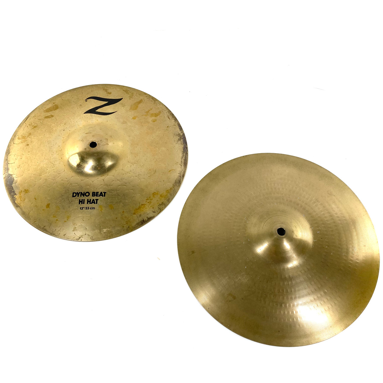 Used Zildjian 13 K/Z DYNO BEAT HI HATS Vintage Hi Hat Cymbals 13