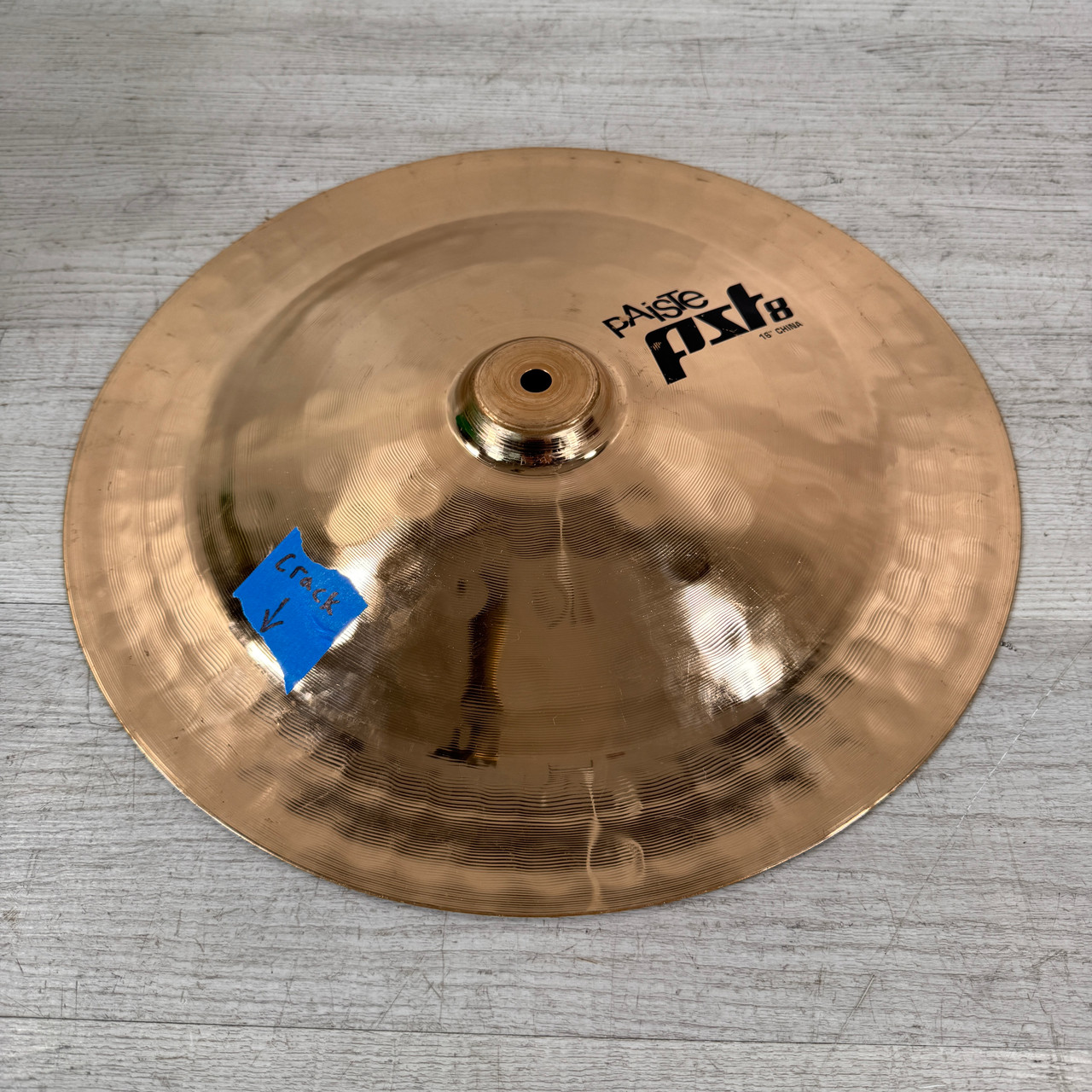 Used Paiste PST8 Reflector China Cymbal - 16-inch - Cracked - See