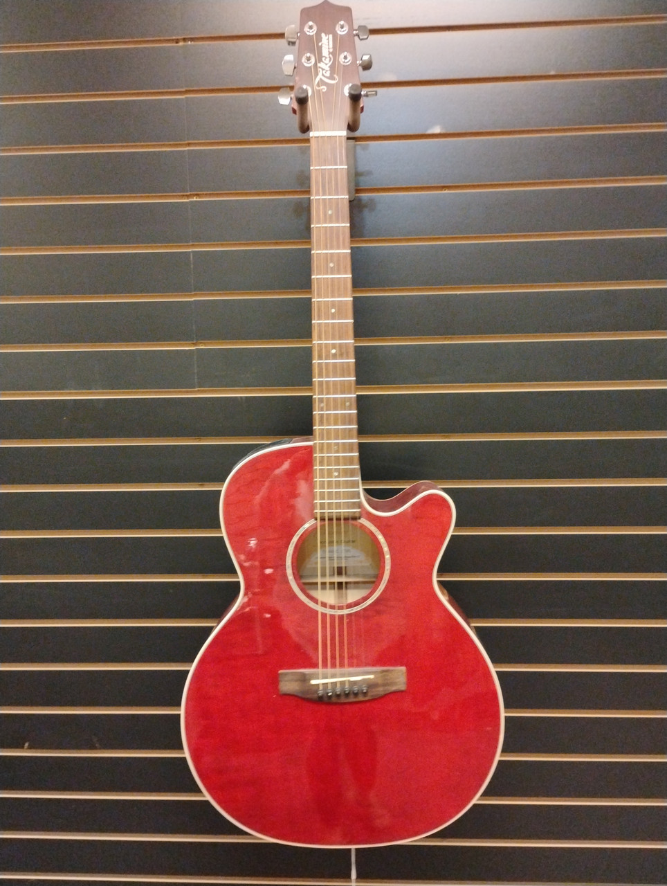 Used Takamine EG440C Acoustic Guitar Red
