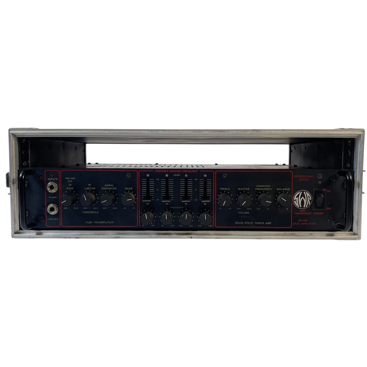 Used SWR SM-400 IN ANVIL II CASE Rackmount Bass Amplifier Head