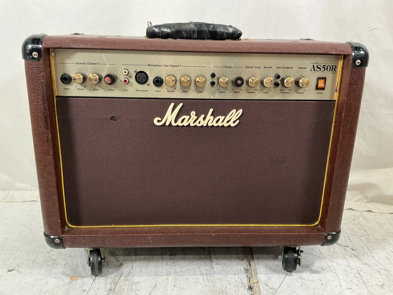Used Marshall AS50R ACOUSTIC AMP 2 x 8 Solid State Amplifier 2 x 8