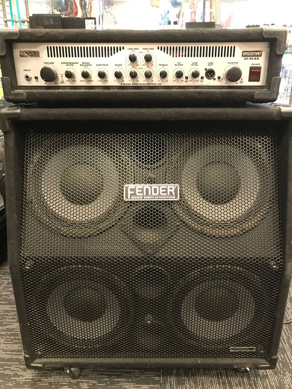Used Fender BASSMAN 250 STACK Vintage Bass Combo Amplifier