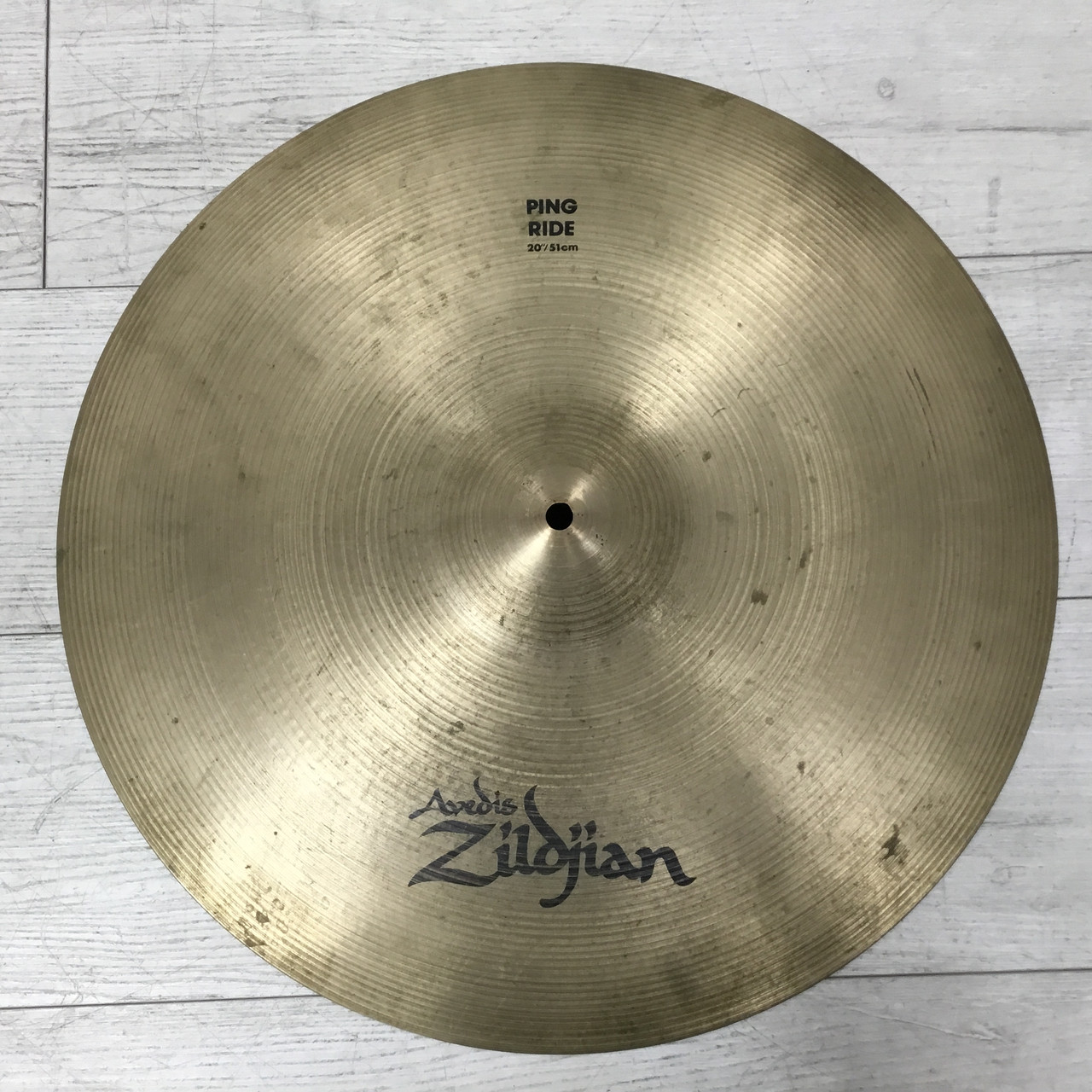 Used Zildjian A PING 20 RIDE KEYHOLE Ride Cymbal 20