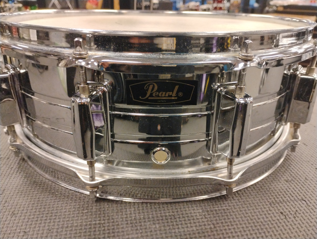 Used Pearl STEEL SHELL SNARE DRUM 14X5 Metal Snare Drum 14