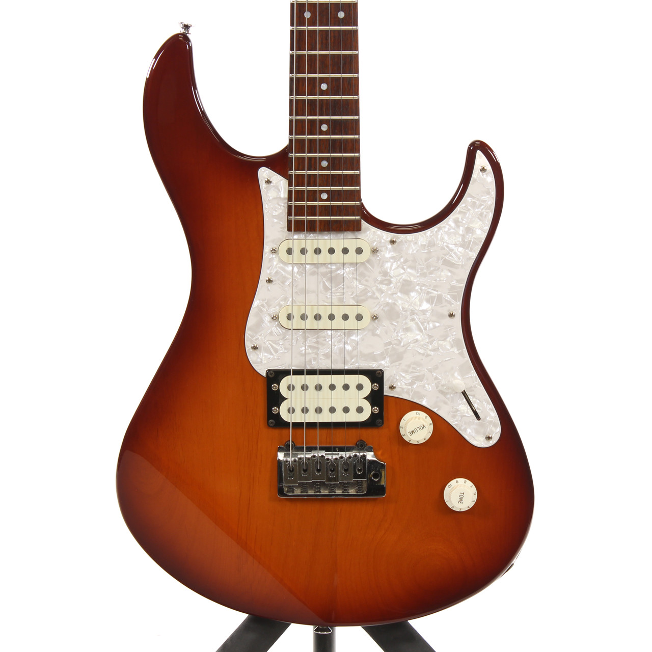 Used Yamaha PACIFICA 604 S Type Electric Guitar Cherry Sunburst 6