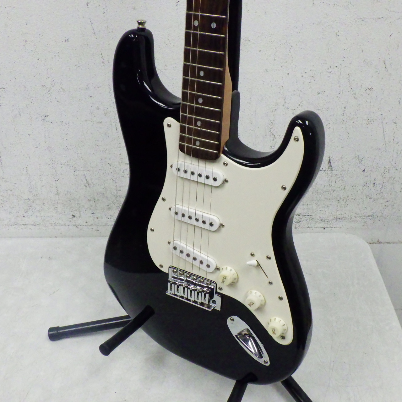 Used Squier STARCASTER STRAT S Type Electric Guitar Black 6-String