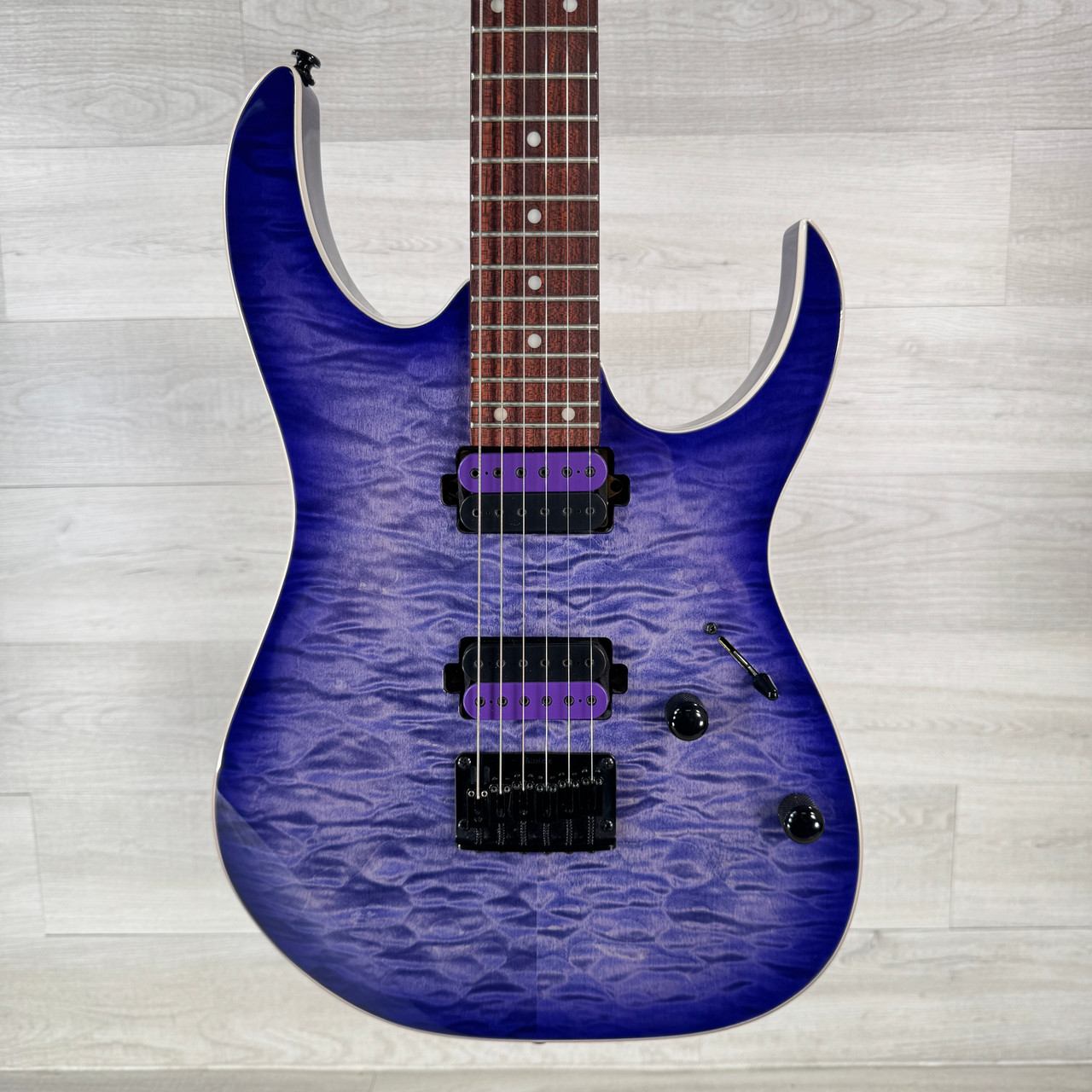 Used Ibanez RG421QM Electric Guitar - Cerulean Blue Burst