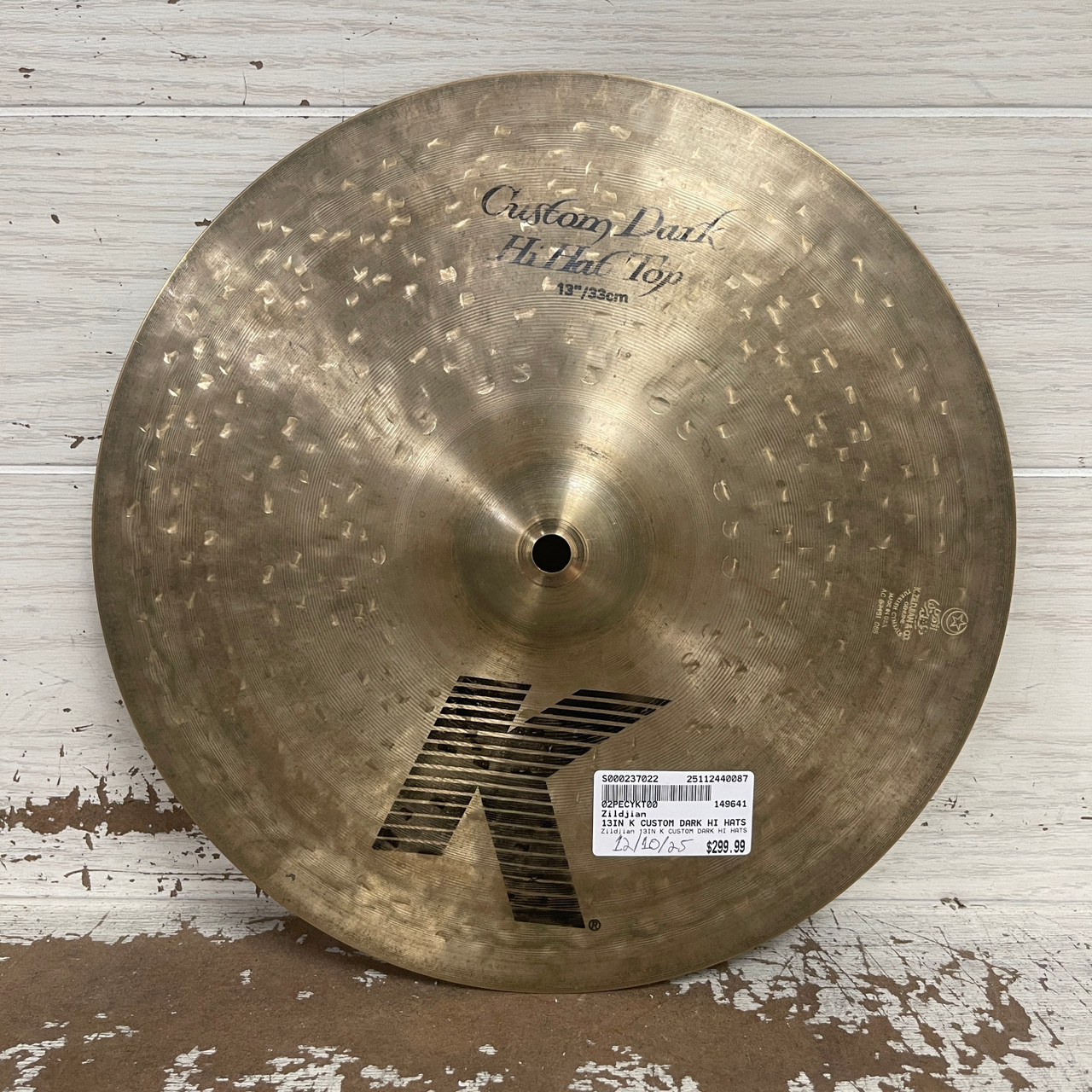 Used Zildjian 13IN K CUSTOM DARK HI HATS Hi Hat Cymbals 13