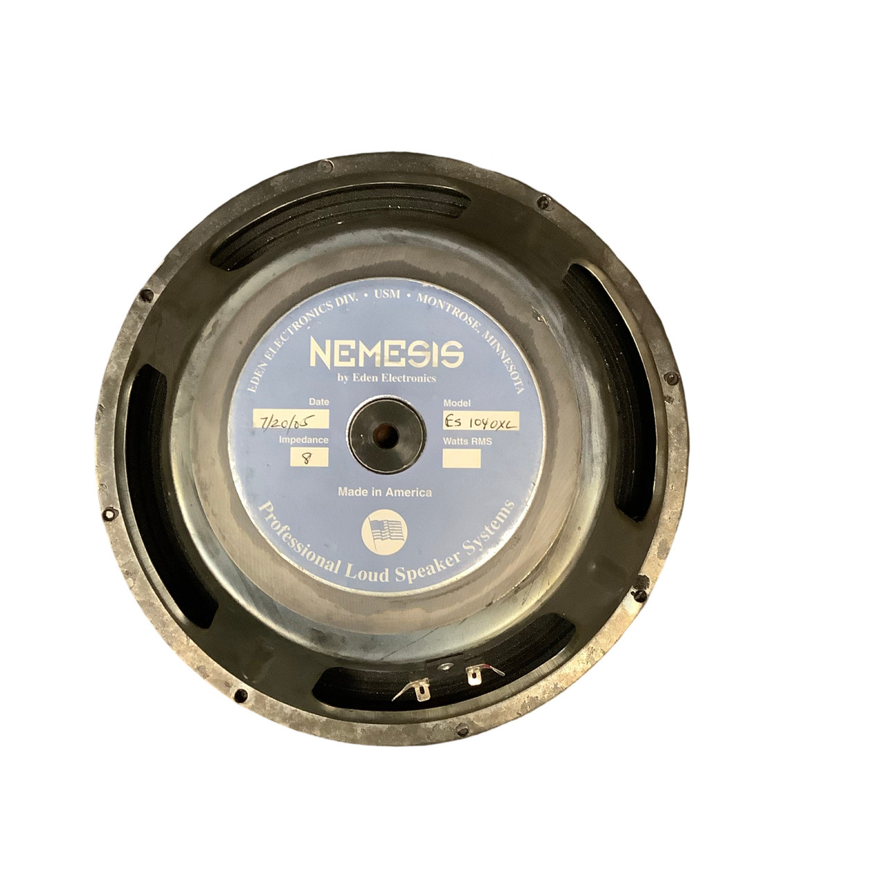 Used Eden NEMESIS ES1040XL RAW SPEAKER Bass Speaker Cabinet Other