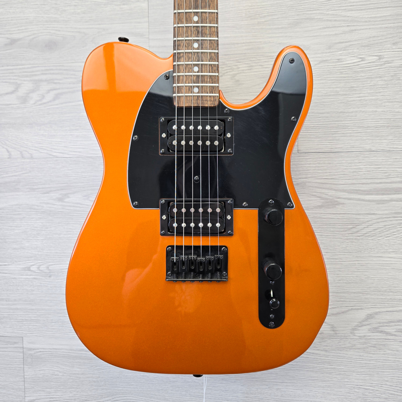 Used Squier FSR AFFINITY TELE HH T Type Electric Guitar Orange 6