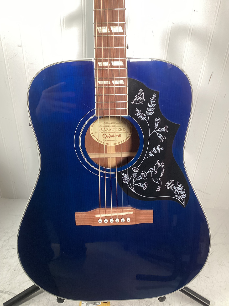 Used Epiphone HUMMINGBIRD PRO Laminate Top Acoustic Guitar Blue