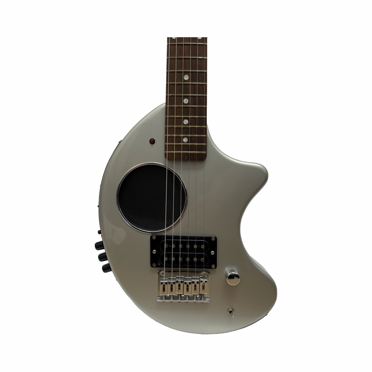 Used Fernandes NOMAD DELUXE TRAVEL GUITAR Electric Guitar Silver