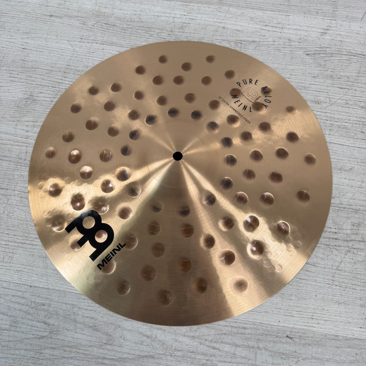 Used Meinl Cymbals Pure Alloy Extra Hammered Crash Cymbal - 16-inch