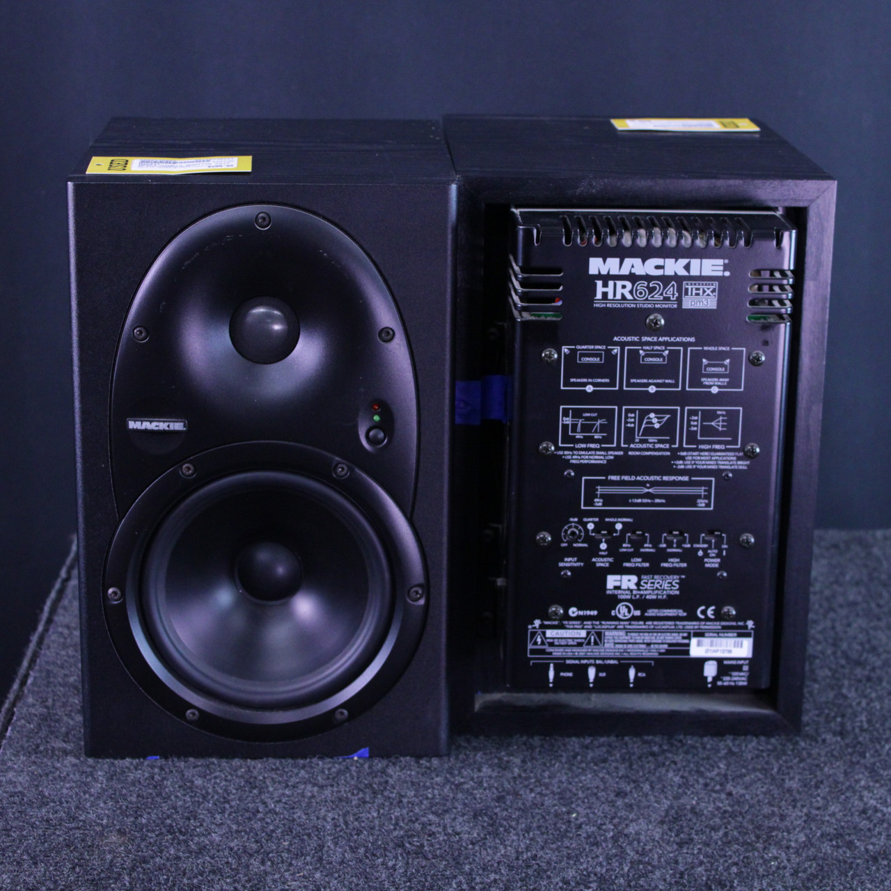 Used Mackie HR624 STUDIO MONITOR PAIR Powered Studio Monitor