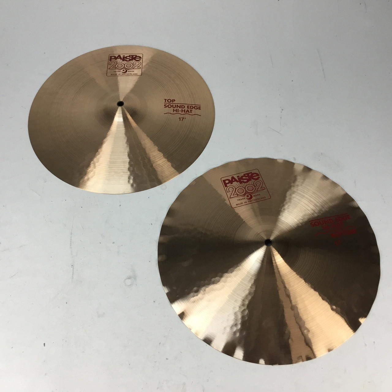 Used Paiste 17IN 2002 SOUND EDGE HI HATS Hi Hat Cymbals Other