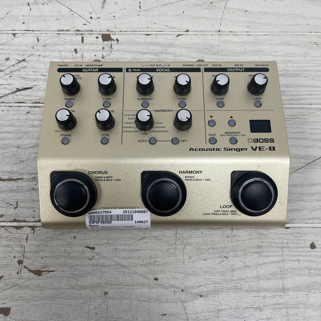 Used Boss VE-8 ACOUSTIC SINGER Multi Effects