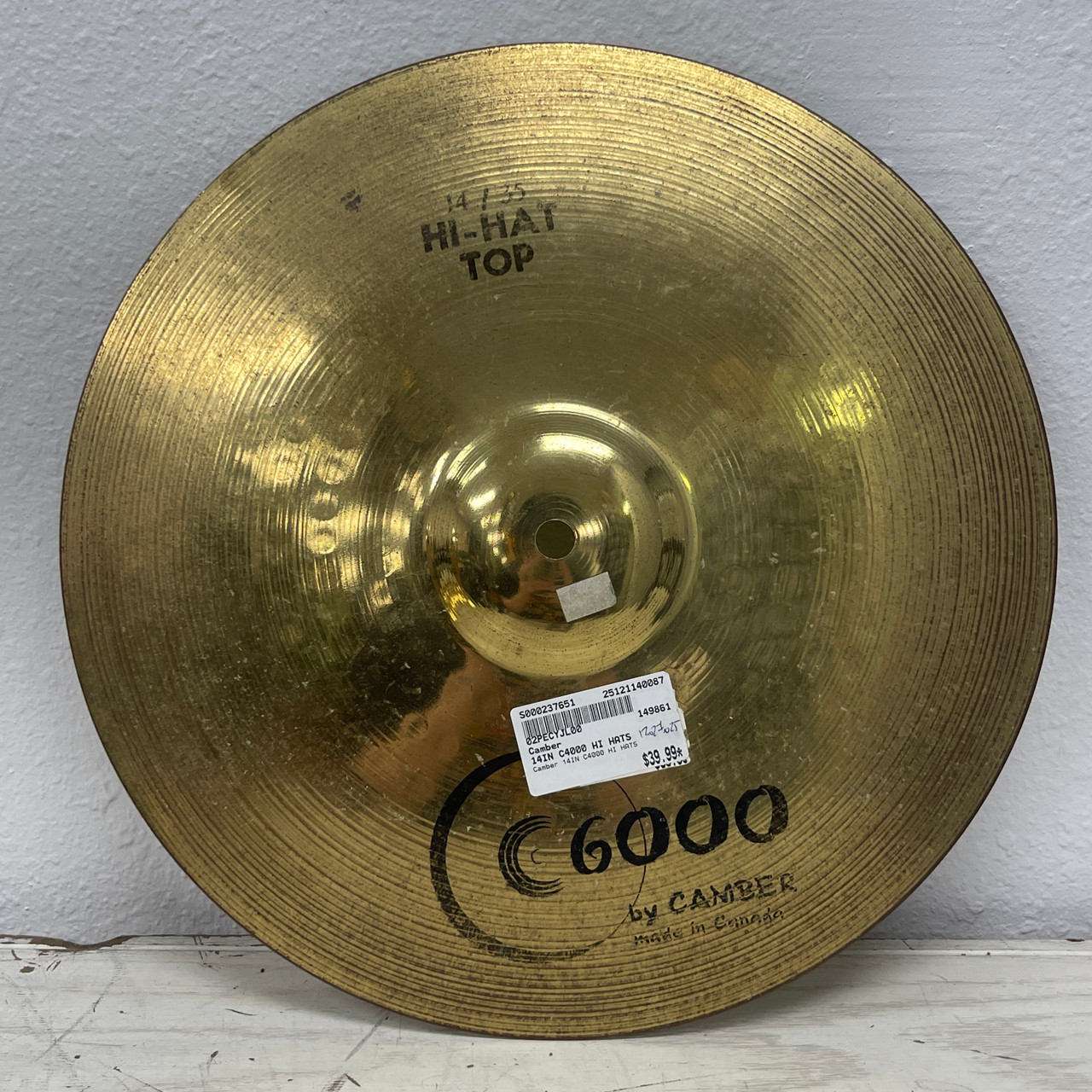 Used Camber 14IN C4000 HI HATS Hi Hat Cymbals 14