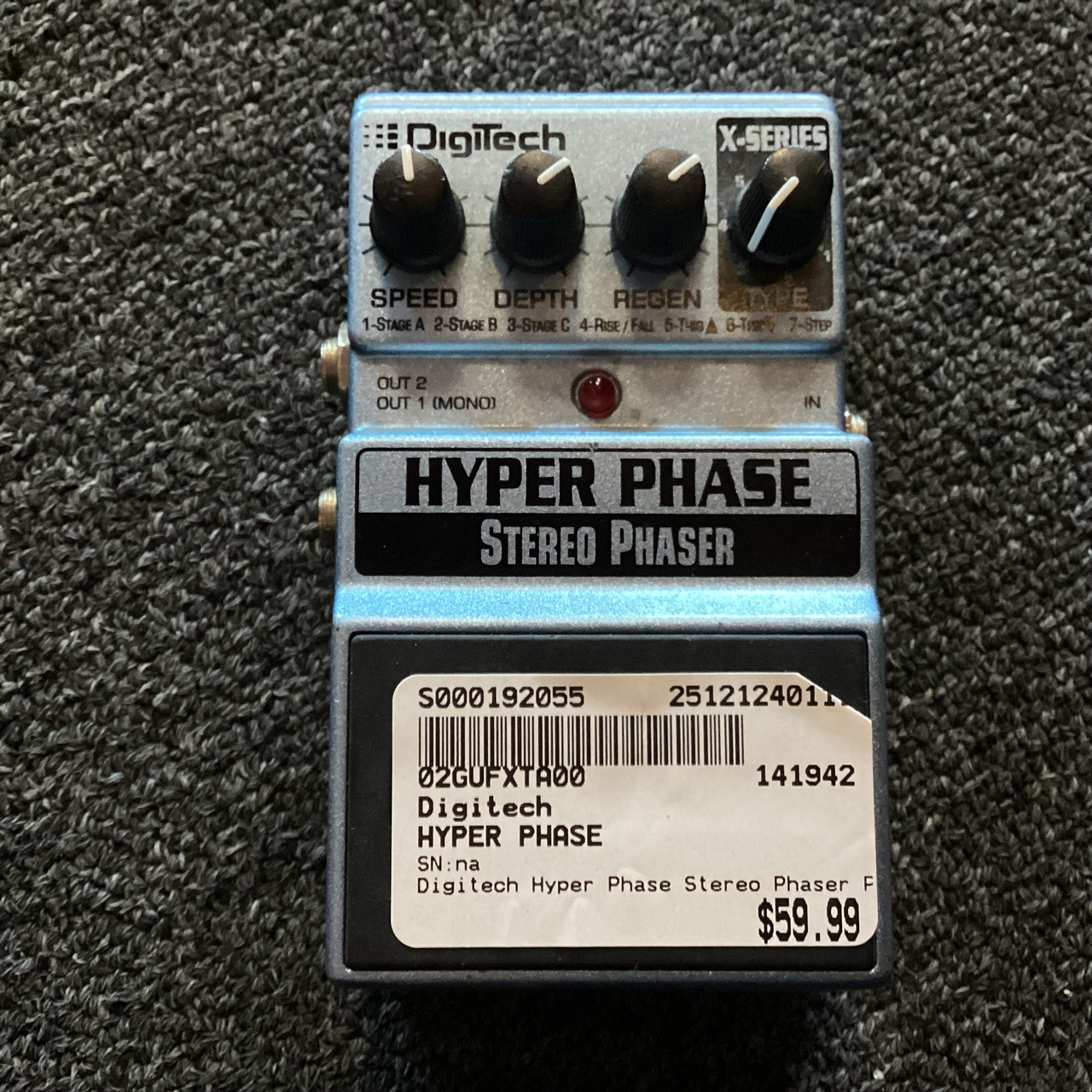 Used Digitech HYPER PHASE Phaser Pedal