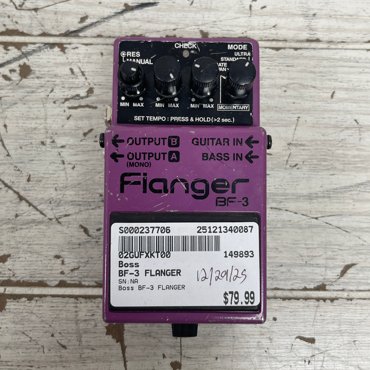 Used Boss BF-3 FLANGER Flanger Pedal