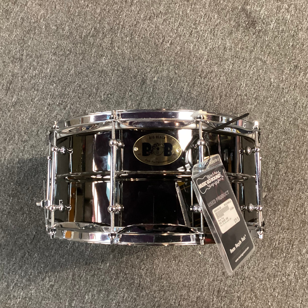 Used Pork Pie BIG BLACK BOB Metal Snare Drum 14