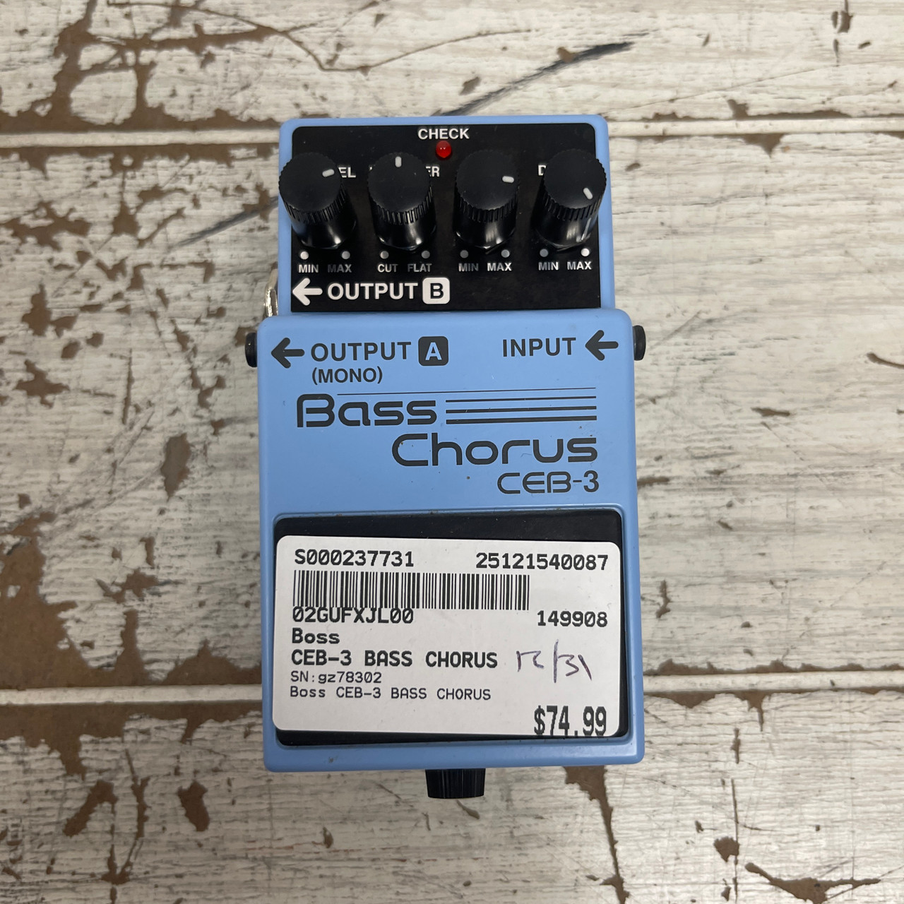 Used Boss CEB-3 BASS CHORUS Chorus Pedal