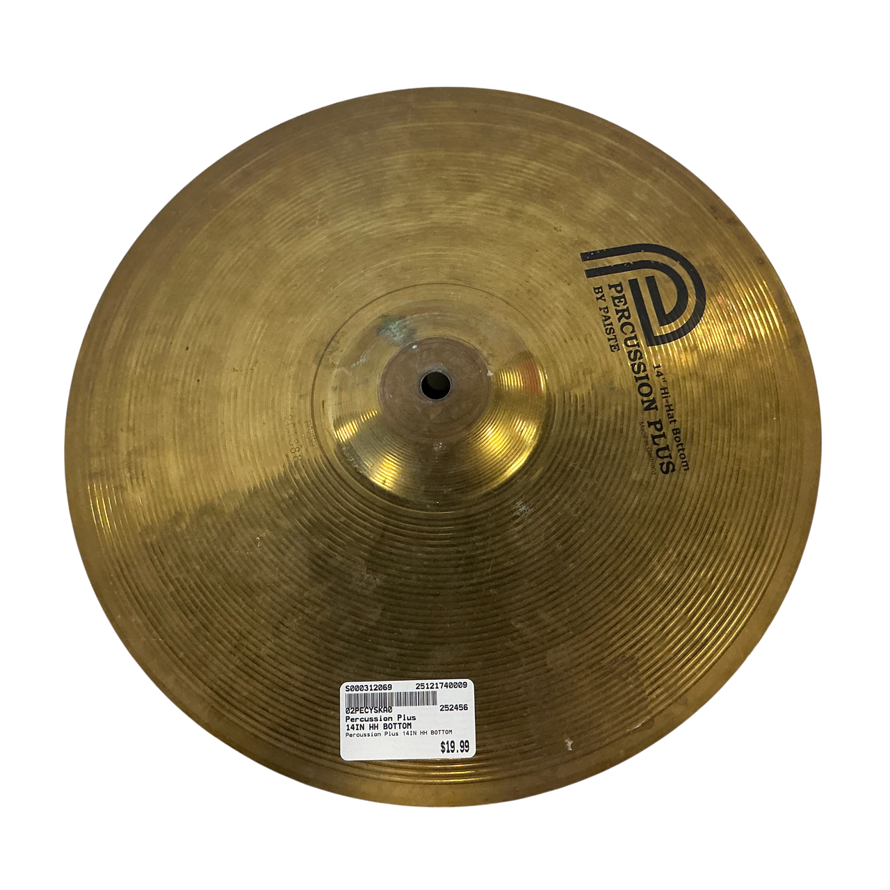 Used Percussion Plus 14IN HH BOTTOM Hi Hat Cymbals 14