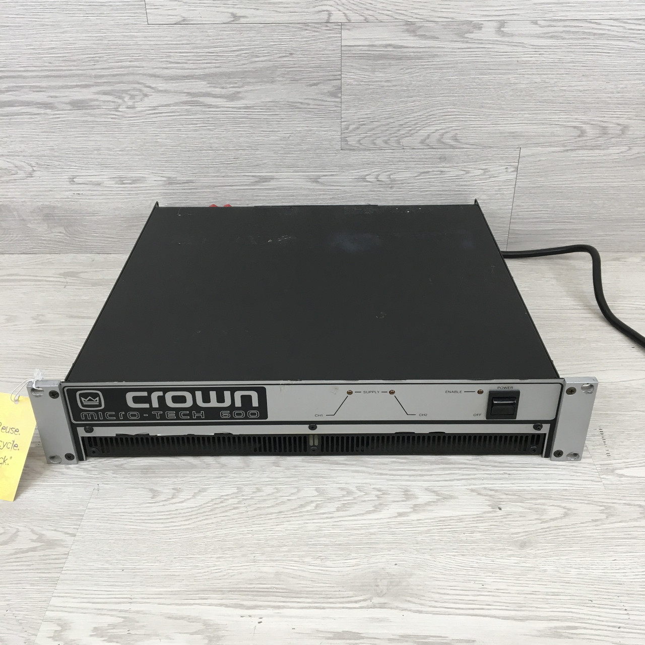 AMCRON アムクロン MICRO-TECH 600 CROWN ステレオパワーアンプ☆ 通電