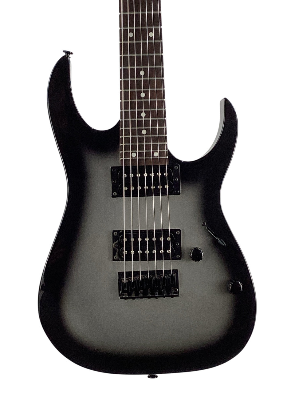Used Ibanez GIO GRG7221 7-STRING Super S Electric Guitar Silver