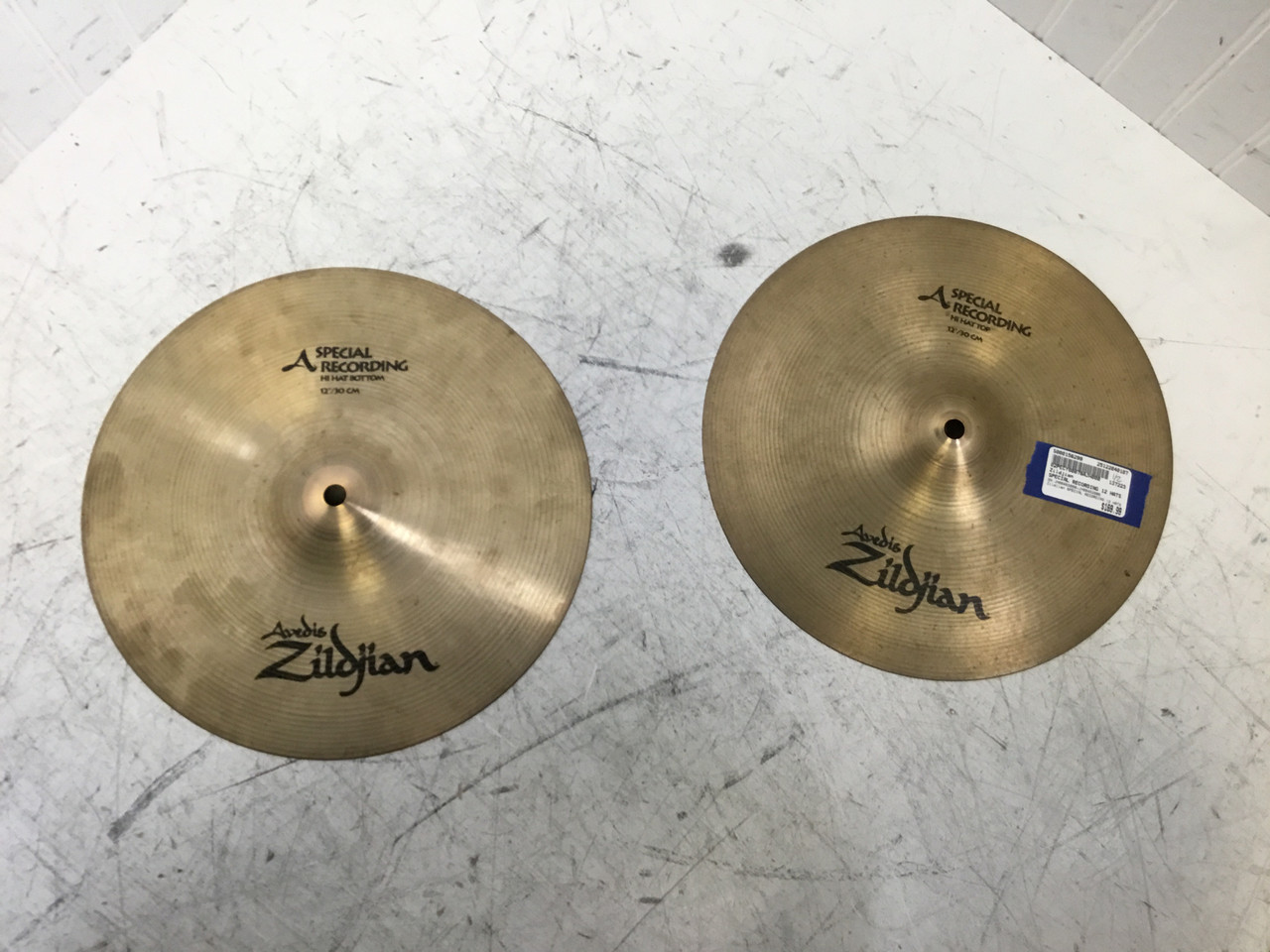 Used Zildjian SPECIAL RECORDING 12 HATS Hi Hat Cymbals 12