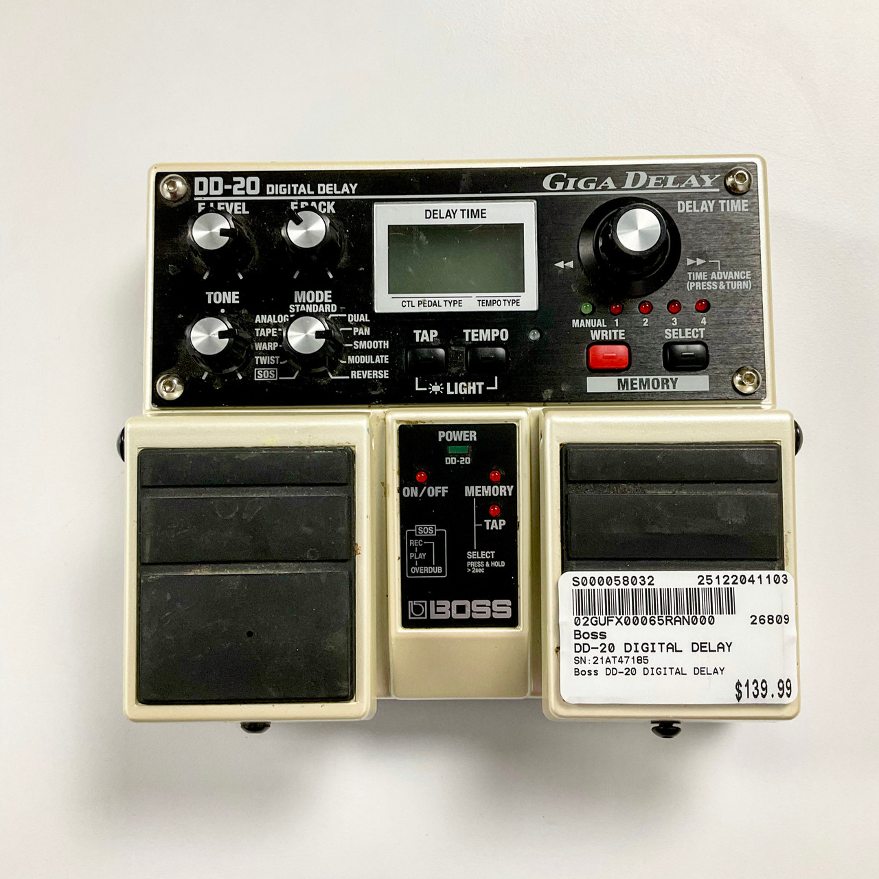 Used Boss DD-20 Digital Delay Pedal