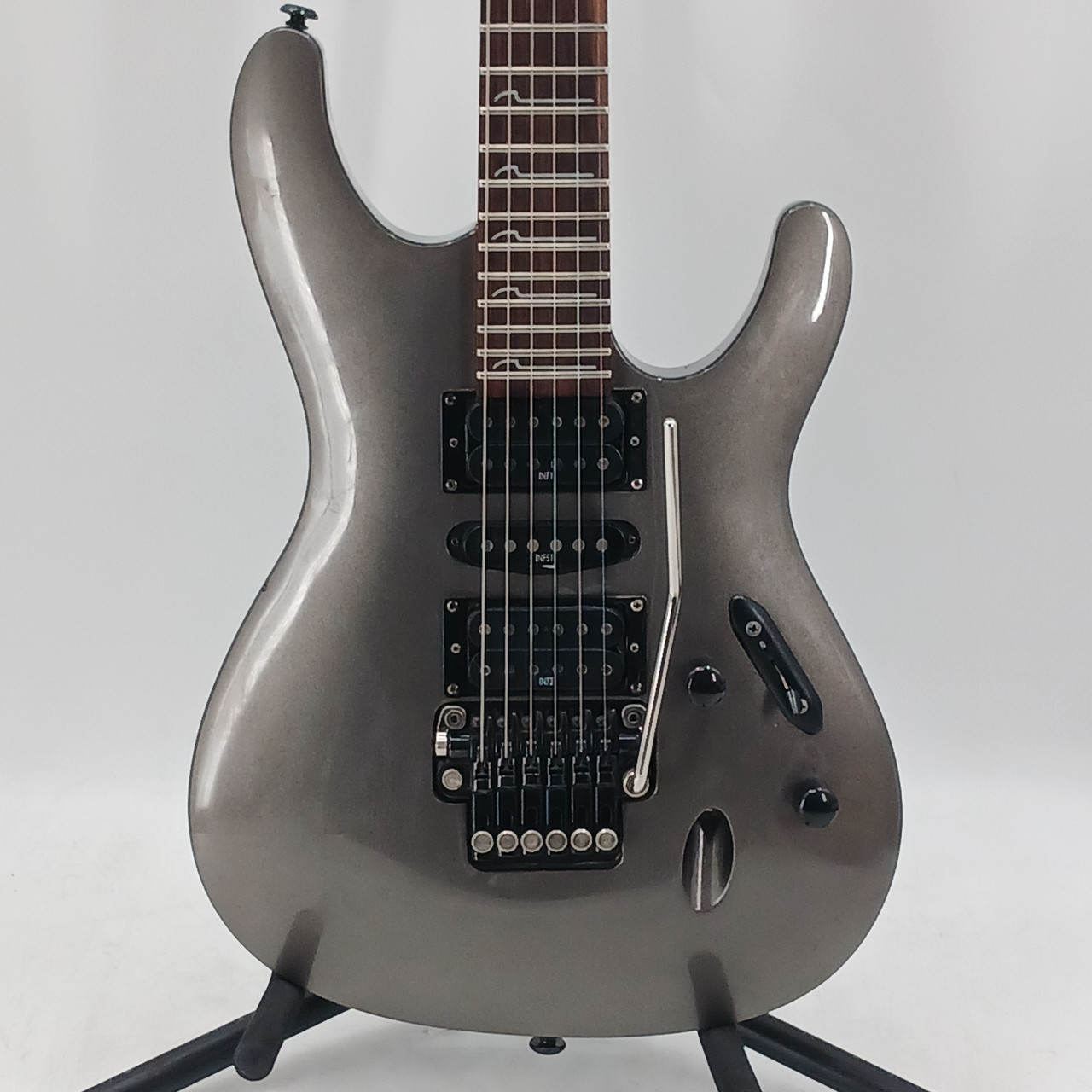 Used Ibanez S570B METALLIC GRAY Super S Electric Guitar Silver