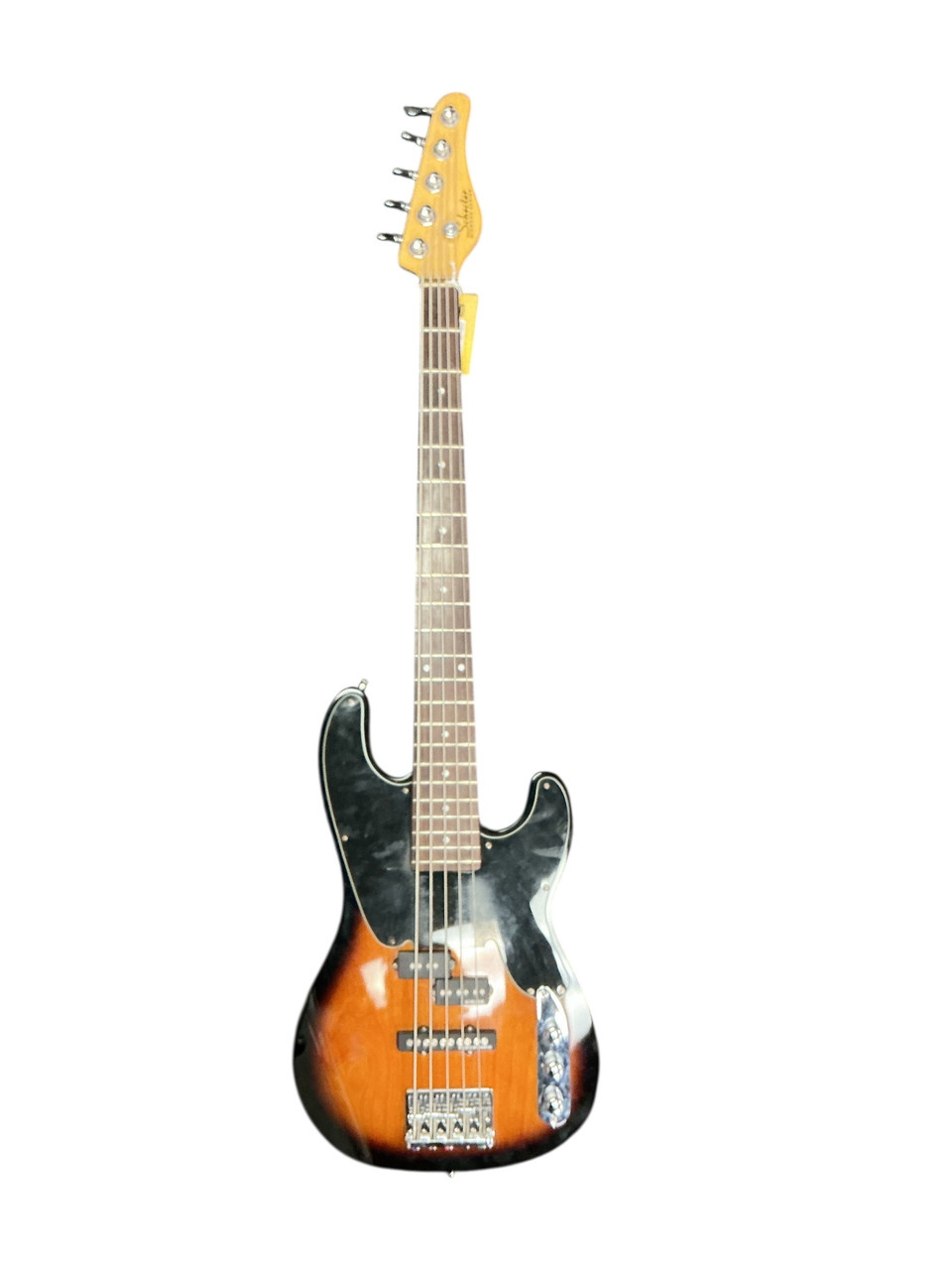 Used Schecter MODEL-T 5 STRING J Type Bass Guitar Tobacco Sunburst