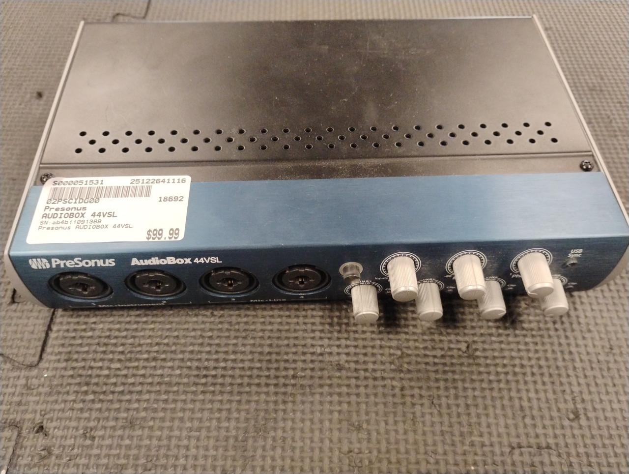 Used Presonus AUDIOBOX 44VSL Computer Interface 192khz Sample Rate