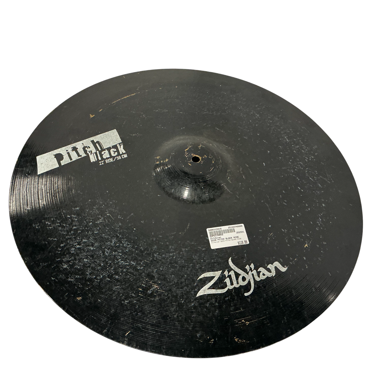 AVZHJA ブラックメタル　BLACKL Used Zildjian 22IN PITCH BLACK RIDE Ride Cymbal 22