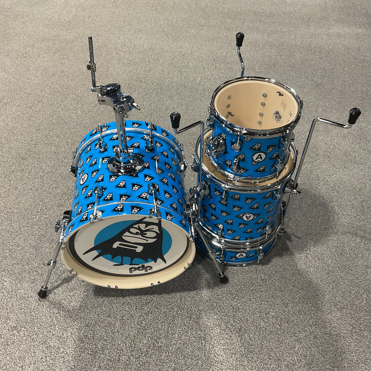 Used PDP AQUABATS ACTION 4 PC Drum Set