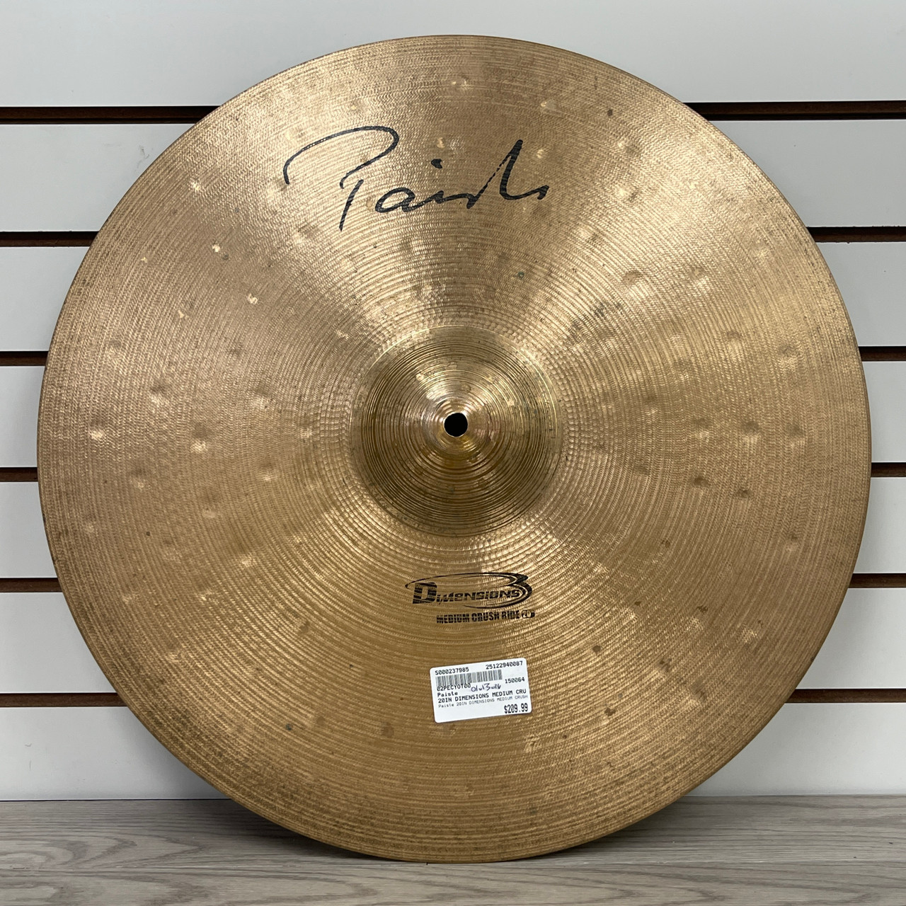 Used Paiste 20IN DIMENSIONS MEDIUM CRUSH RIDE KEYHOL Ride Used Paiste 20IN DIMENSIONS MEDIUM CRUSH RIDE KEYHOL Ride