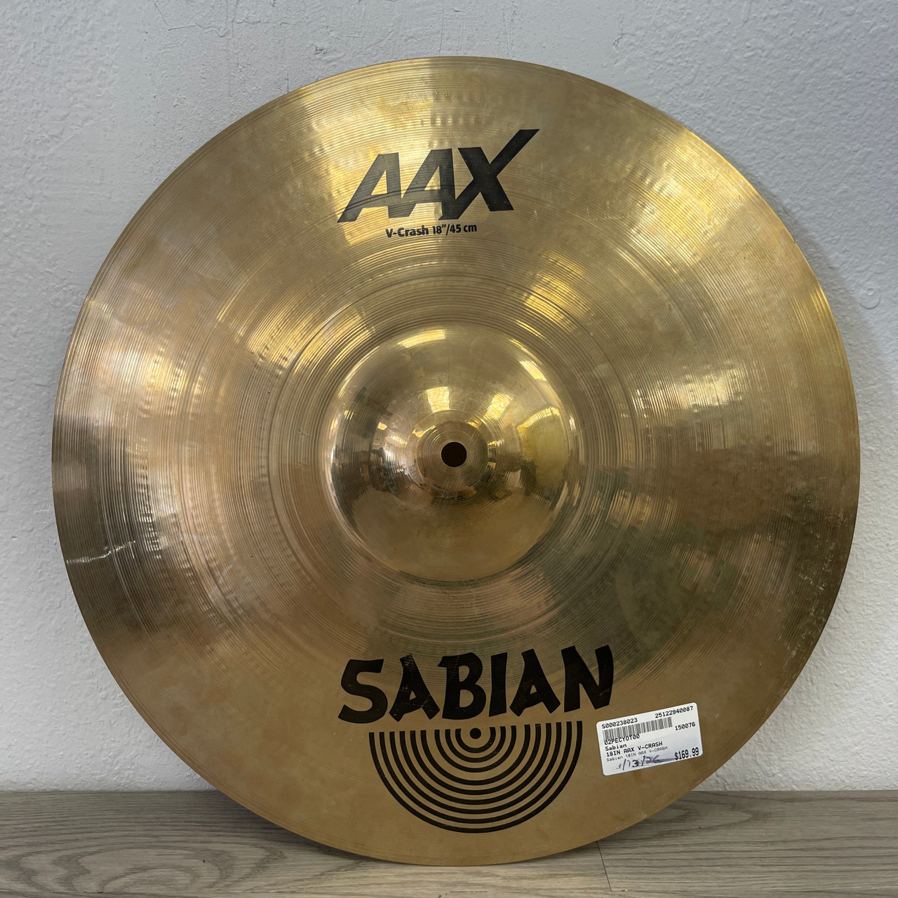Used Sabian 18IN AAX V-CRASH Crash Cymbal 18
