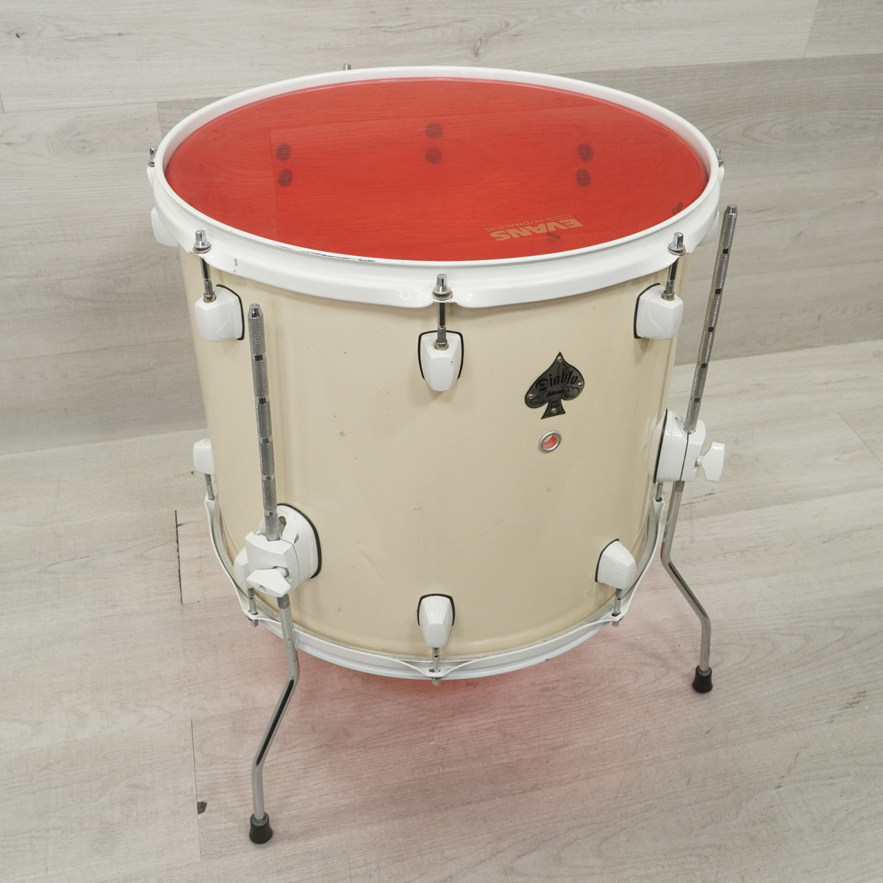 Used Ddrum 16x16 Diablo Floor Tom White