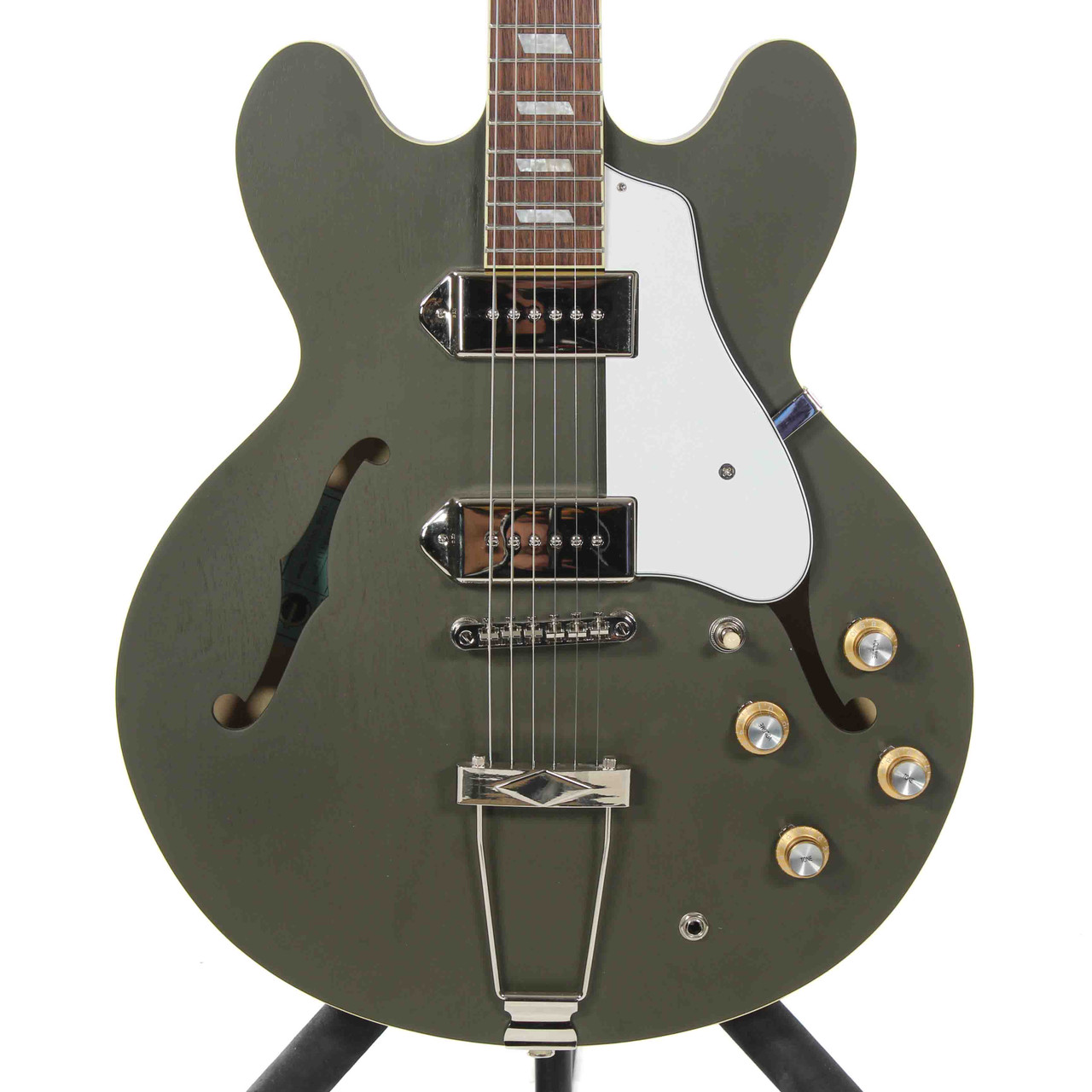 Epiphone Casino Worn Olive Drab中古美品 Used Epiphone CASINO WORN Semi-Hollow Electric Guitar Worn Olive