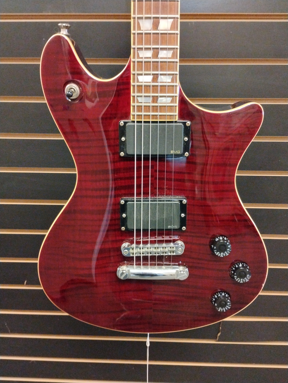 Used Schecter TEMPEST CUSTOM Electric Guitar Red 6-String