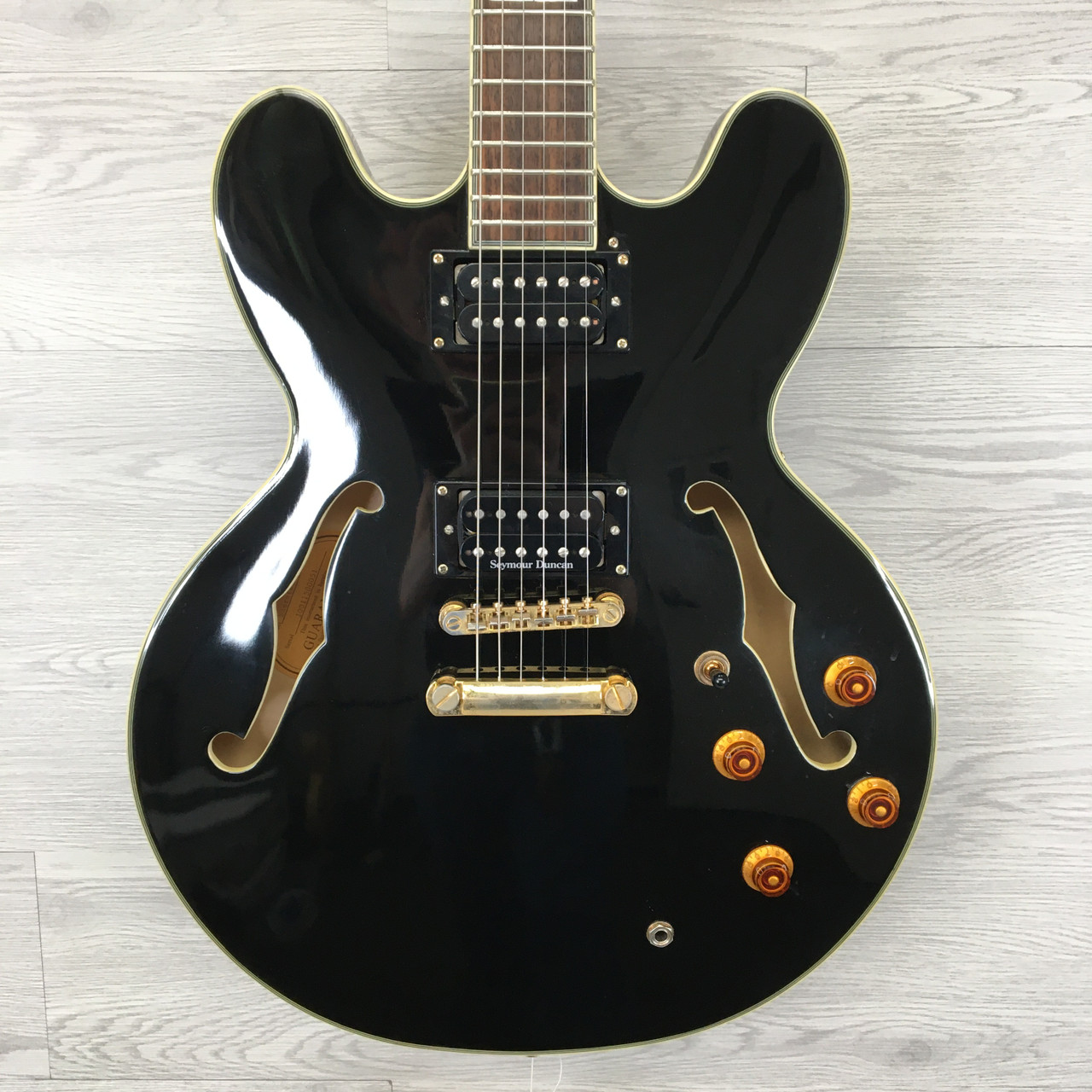 Epiphone Sheraton II EB やまもと Used Epiphone SHERATON II EB Semi-Hollow Electric Guitar Black 6