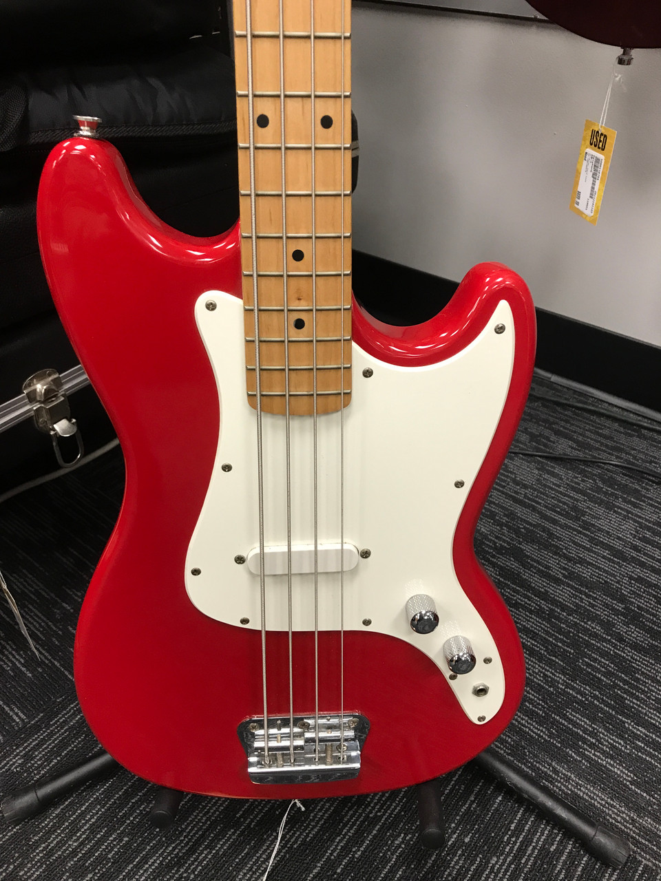 Used Fender BRONCO BASS Bass Guitar Red 4-String