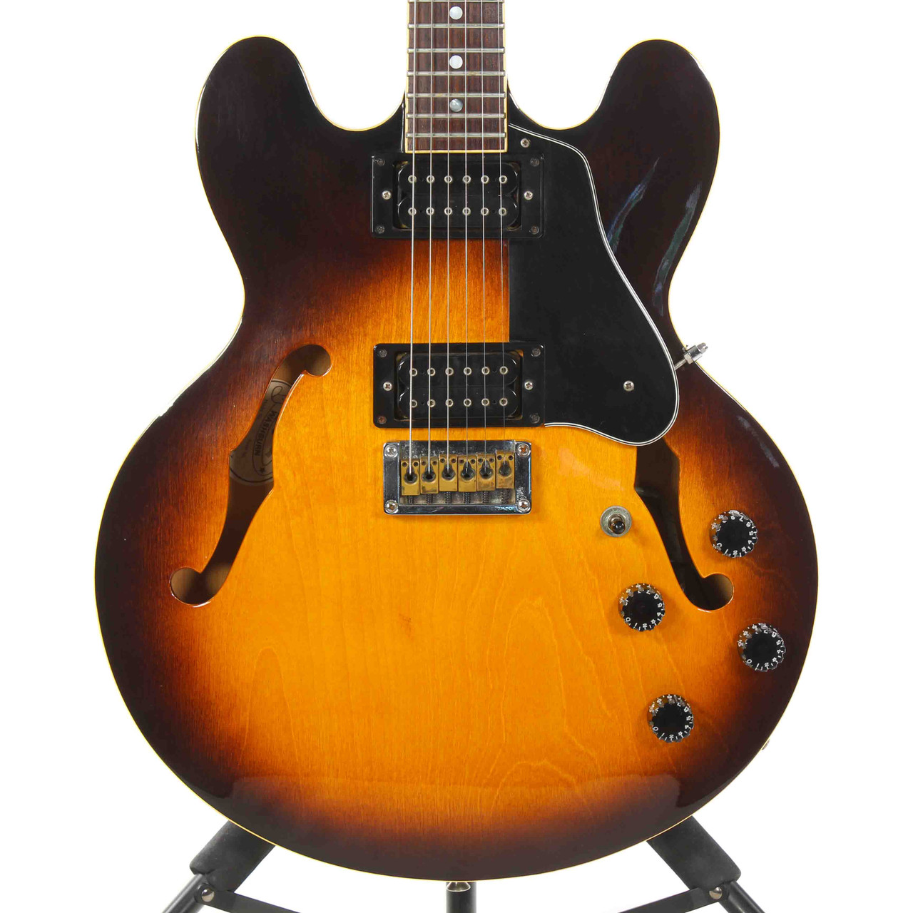 Used Washburn HB-35 Vintage Semi-Hollow Electric Guitar Tobacco