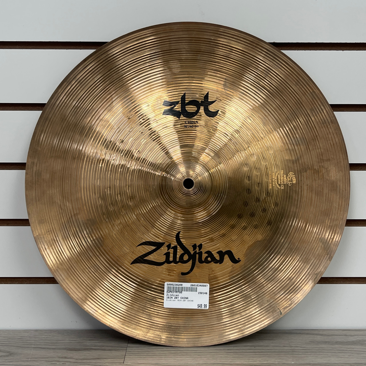 Used Zildjian 16IN ZBT CHINA China Cymbal 16